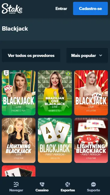 Aplicação Casino STAKE
